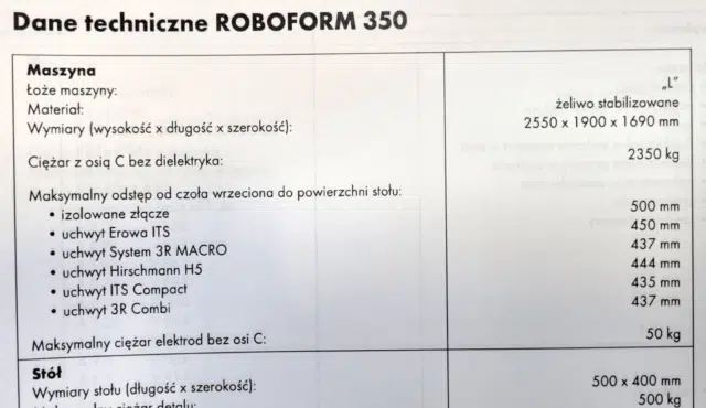 Agie CHARMILLES ROBOFORM FO 350