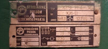 STROJARNE PIESOK XZMP 3150/6.3C